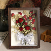 Eternal Devotion Rose Shadow Box full preserved red rose bouquet